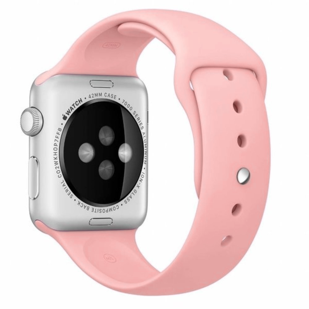 apple watch siliconen bandje roze 2