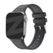 Bandz Apple Watch Silicone Strap With Leather Pattern (Dark Gray)
