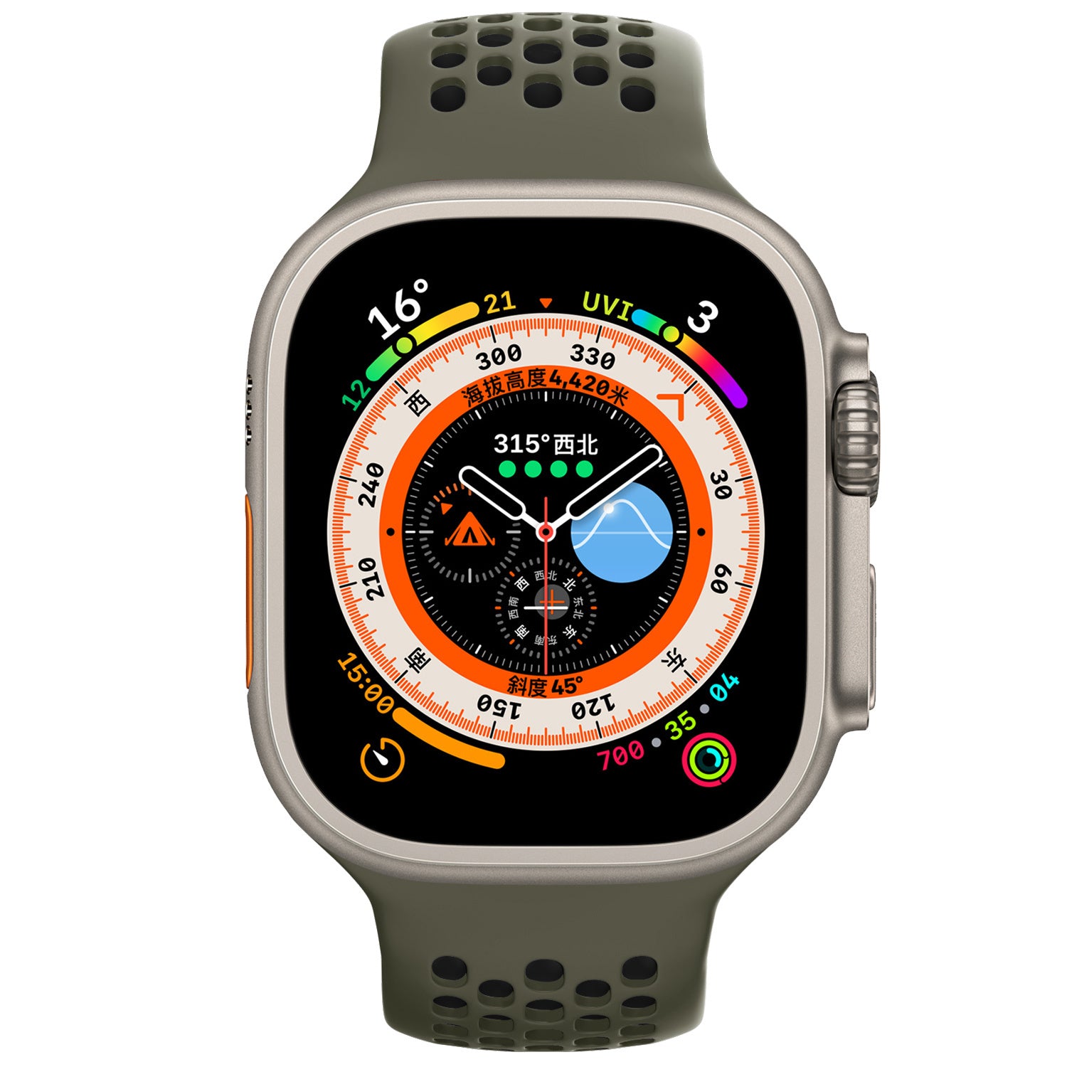 apple-watch-sport-gesp-bandje-groen-zwart-2