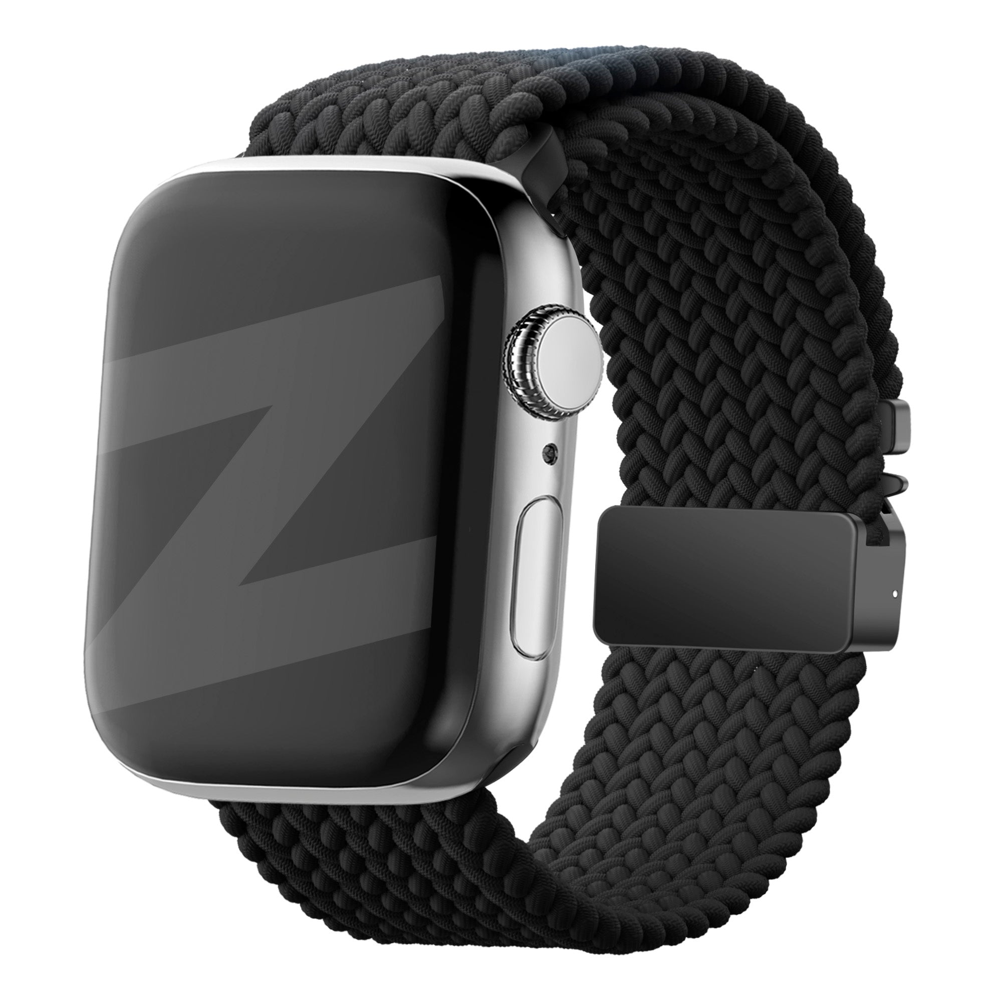 apple watch braided strap with parachute buckle black