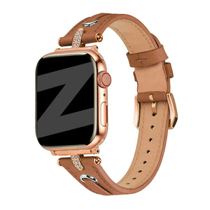apple watch leather band t belt brown