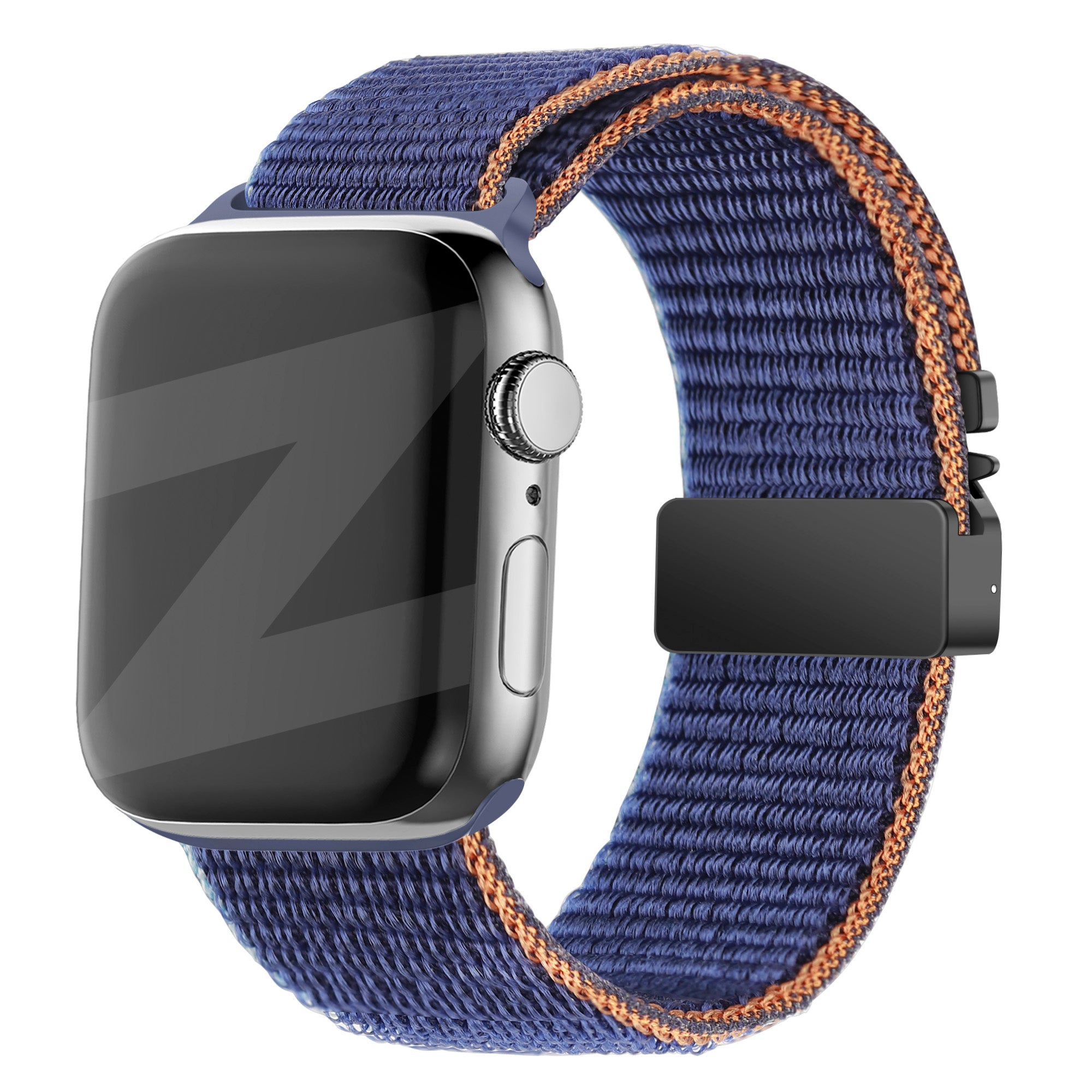 apple watch nylon strap classic with parachute buckle blue