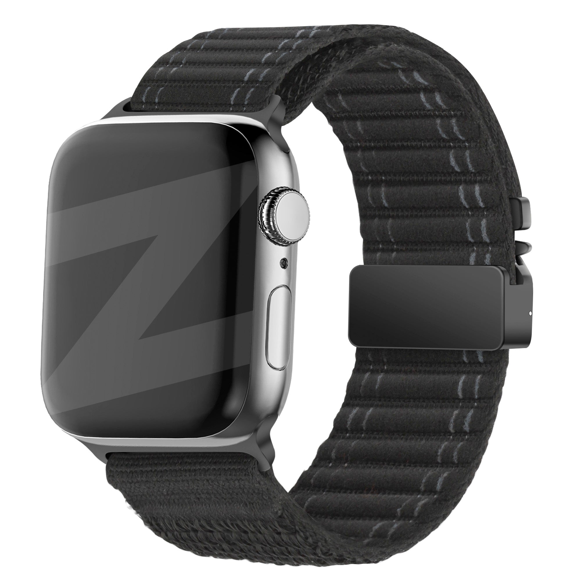 apple watch nylon strap deluxe with parachute buckle black