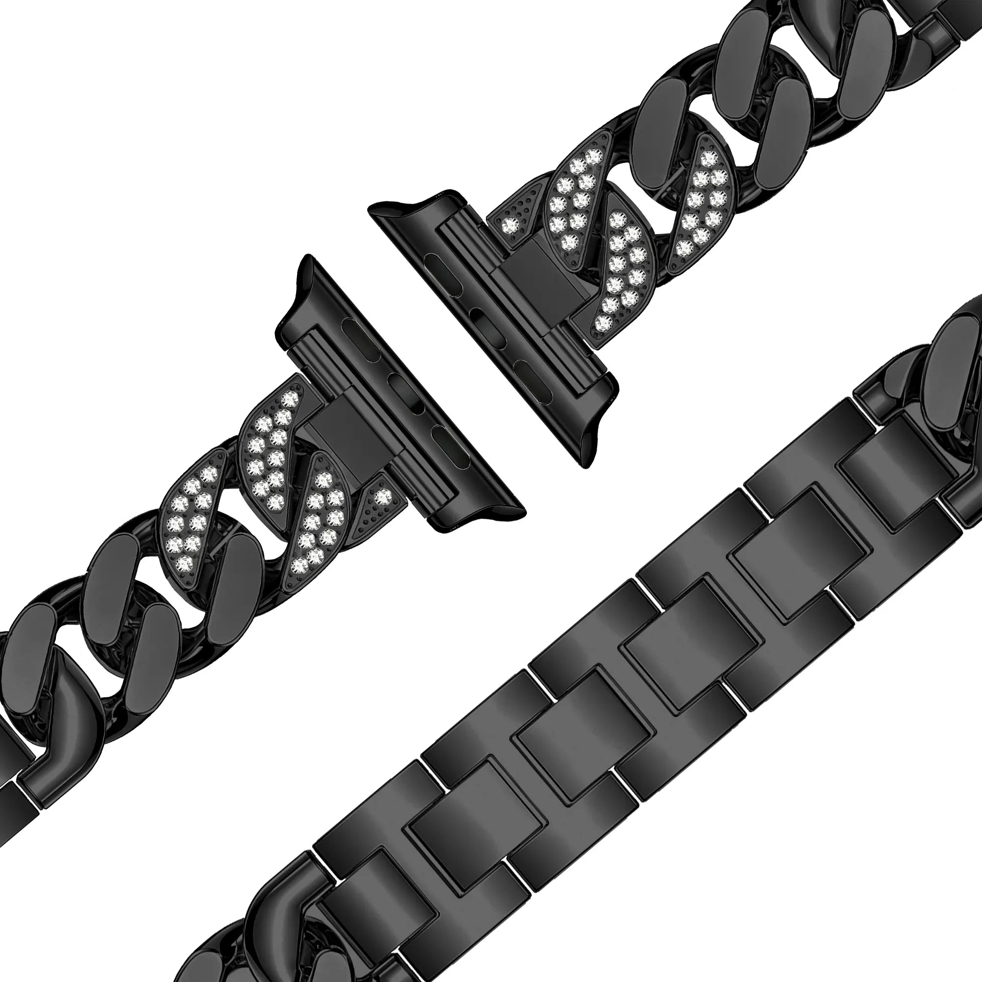 Bandz Apple Watch Chain Diamond Strap (Black)
