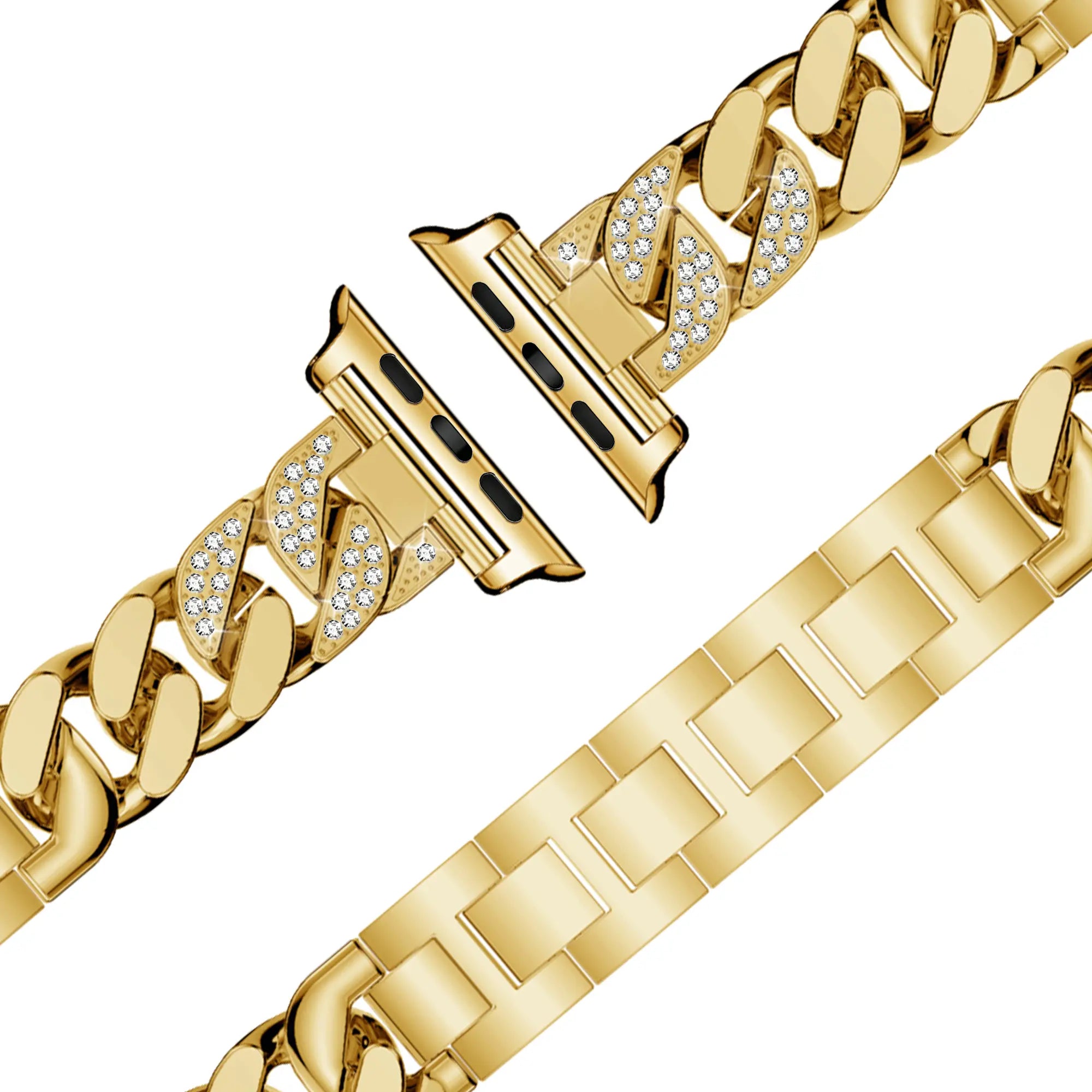 Bandz Apple Watch Chain Diamond Strap (Gold)