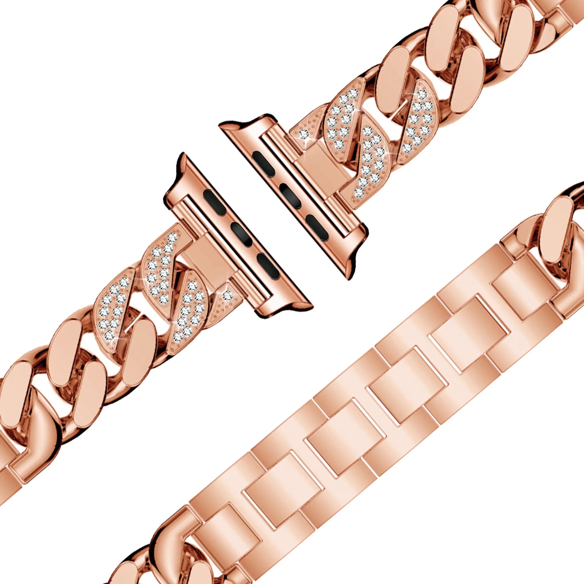Bandz Apple Watch Chain Diamond Strap (Rose Gold)