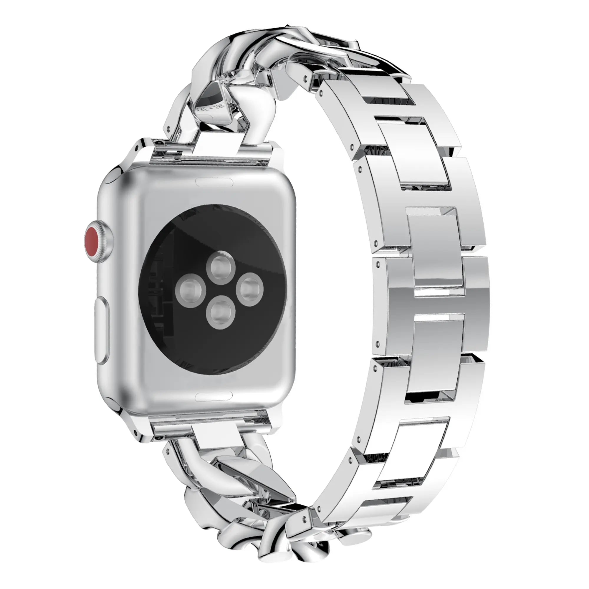 Bandz Apple Watch Chain Diamond Strap (Silver)