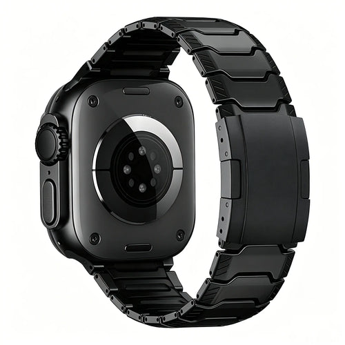 Apple Watch Mecha Titanium Hybrid Strap (Black)