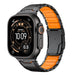 Apple Watch Mecha Titanium Hybrid Strap (Black/Orange)