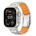 Apple Watch Mecha Titanium Hybrid Strap (Titanium/Orange)