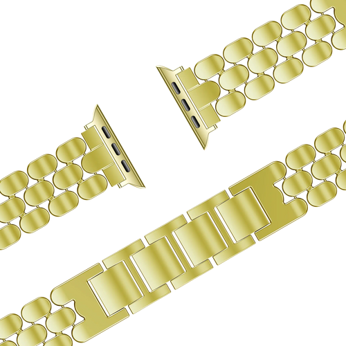 Bandz Apple Watch Steel Strap 'Oval' (Gold)