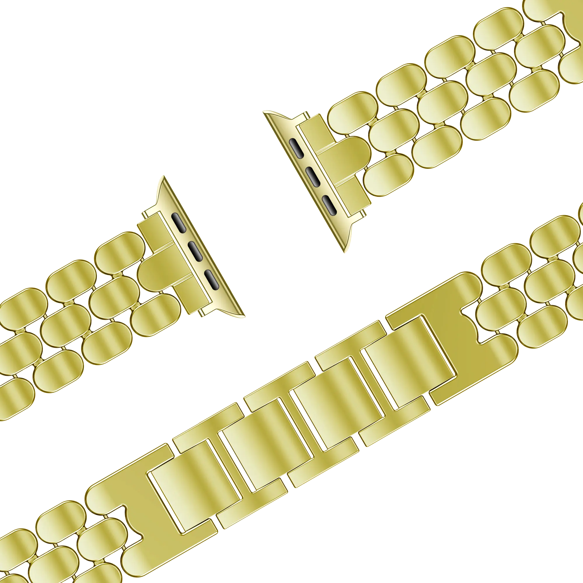 Bandz Apple Watch Steel Strap 'Oval' (Gold)