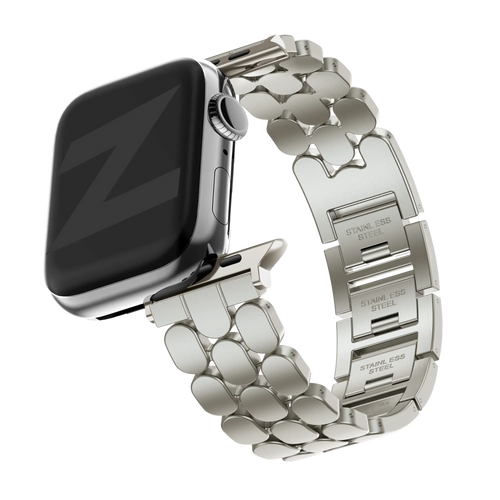 Bandz Apple Watch Steel Strap 'Oval' (Starlight)