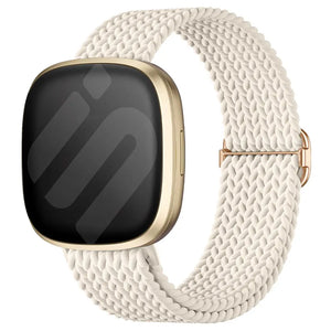 Fitbit Versa 3 Adjustable Woven Strap (Beige)