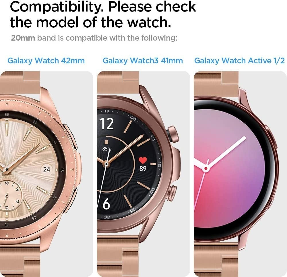 Samsung Galaxy Watch Active Fine Steel Strap Rose Gold