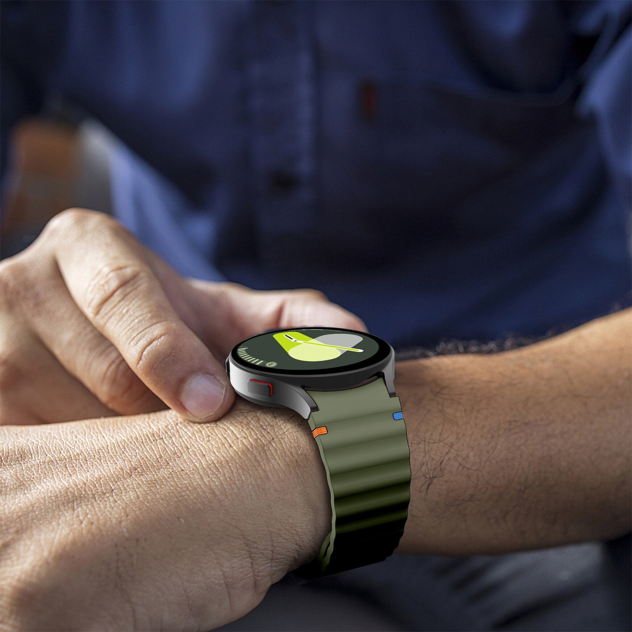 Samsung Galaxy Watch 44mm Wave Strap (Army Green)