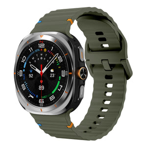 Samsung Galaxy Watch Ultra Wave Silicone Strap (Army Green)