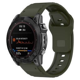 Garmin Instinct 3 - 45mm Outdoor Silicone Strap (Army Green)