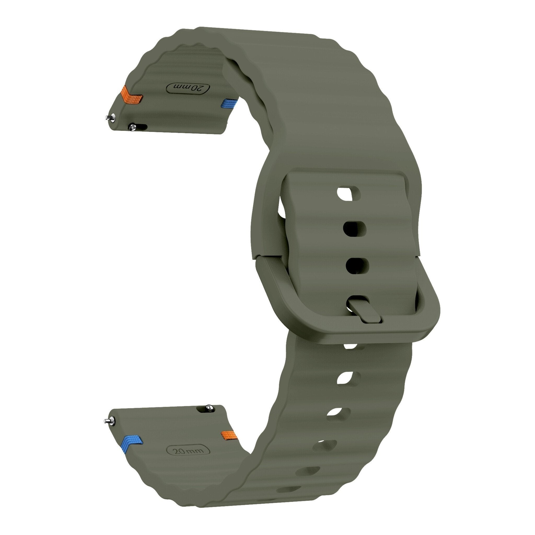 TicWatch 22mm Wave Silicone Bracelet (Army Green)