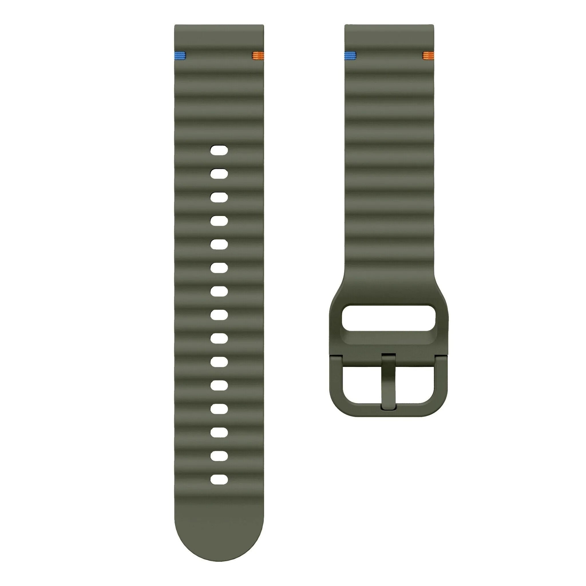 Coros Pace 2 Wave Silicone Strap (Army Green)