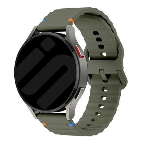 Coros Apex 42mm Wave Silicone Strap (Army Green)