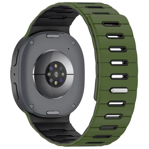 Samsung Galaxy Watch 8 - 44mm Magnetic Silicone Strap (Army Green/Black)