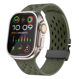Apple Watch Silicone Air Strap with P-Buckle (Army Green)
