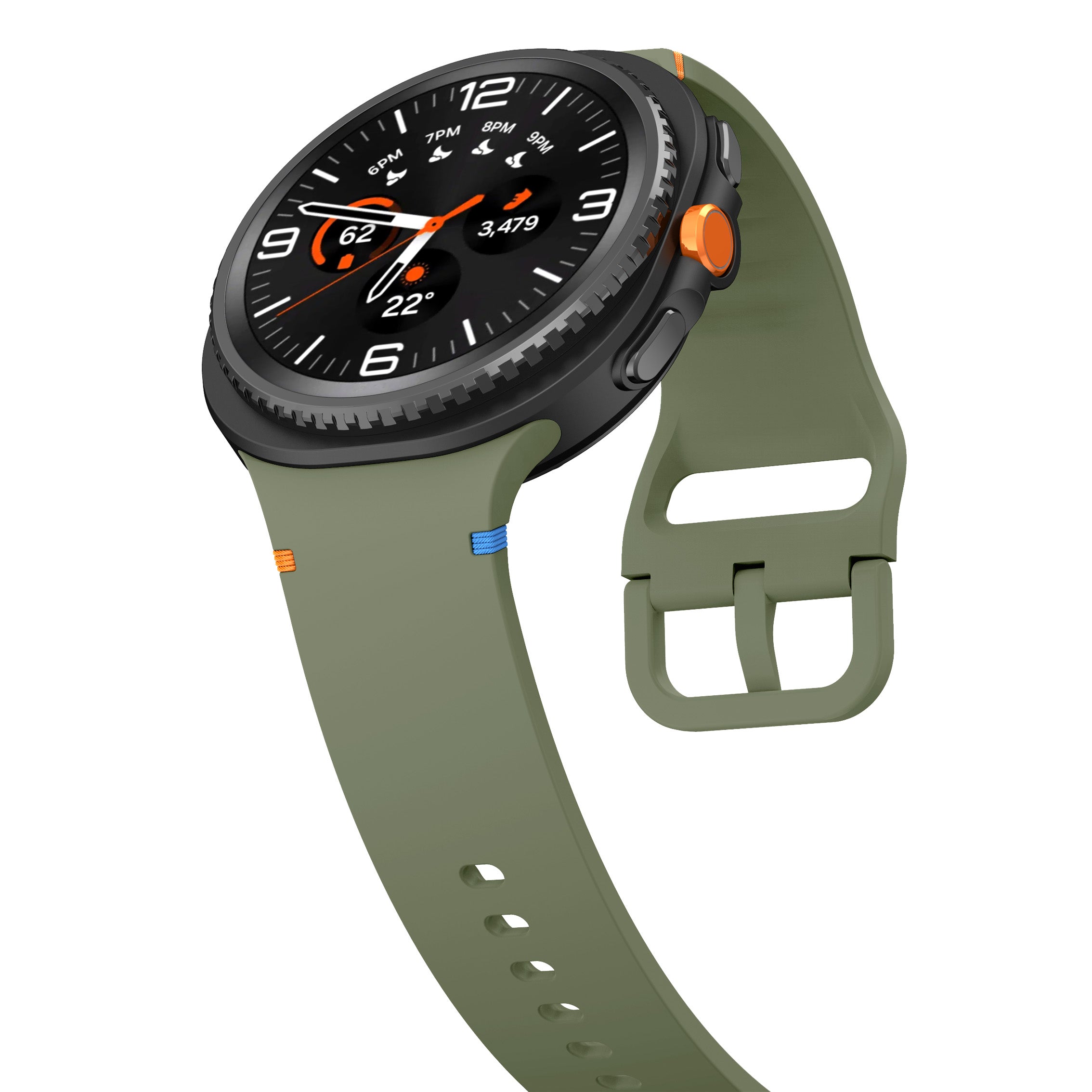 Samsung Galaxy Watch 8 Classic Silicone Strap (Army Green)