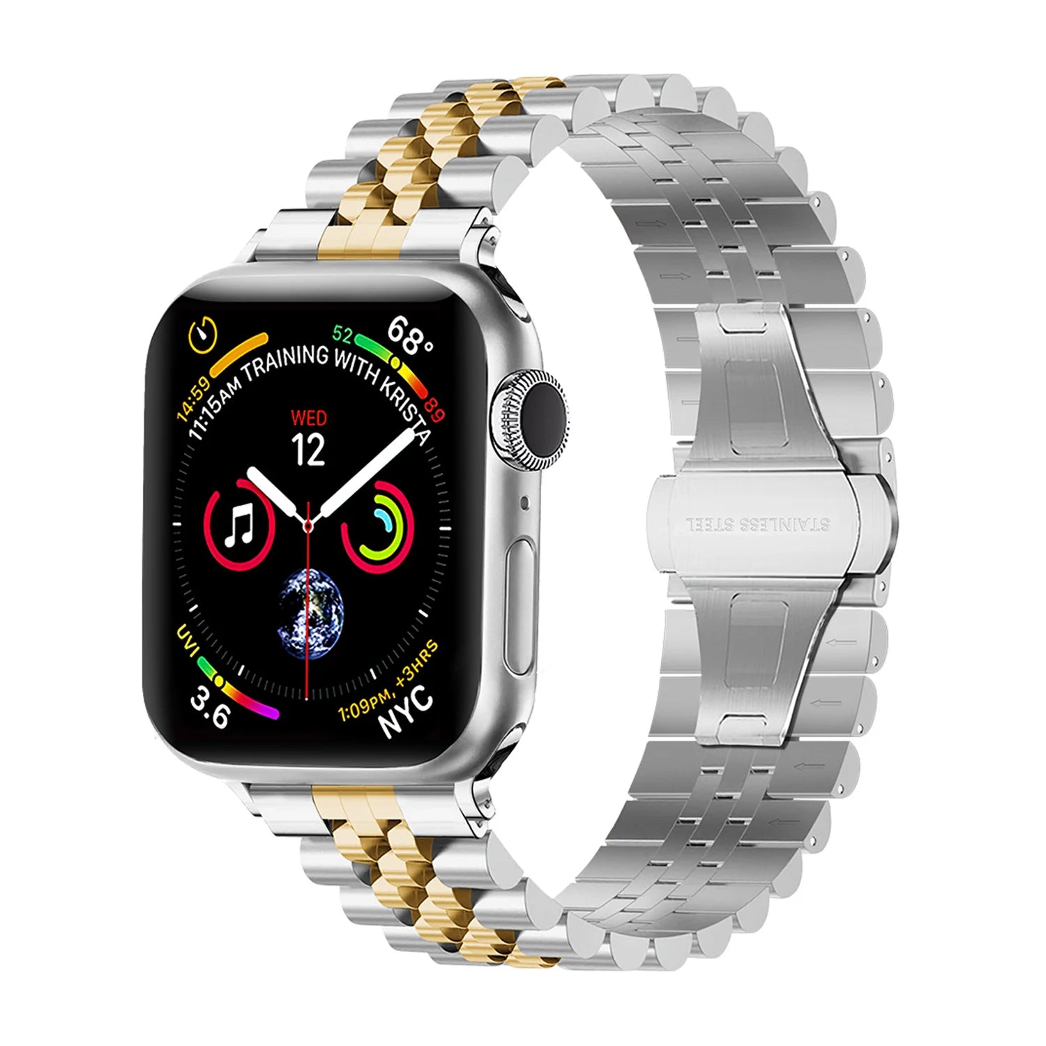 Apple Watch Ultra Steel Strap Jubilee (Silver/Gold)