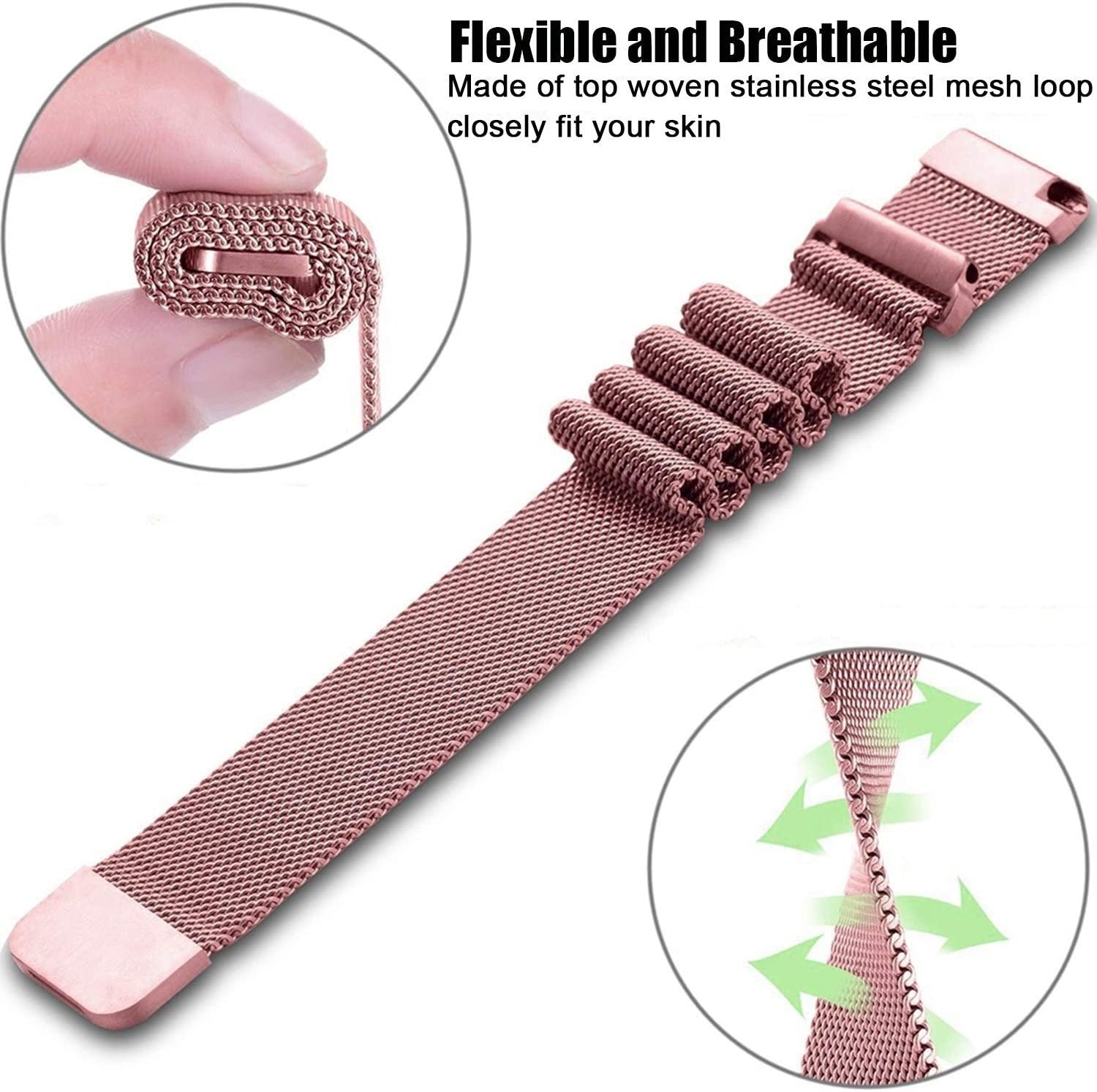 Garmin Vivomove Style Milanese Strap (Pink)