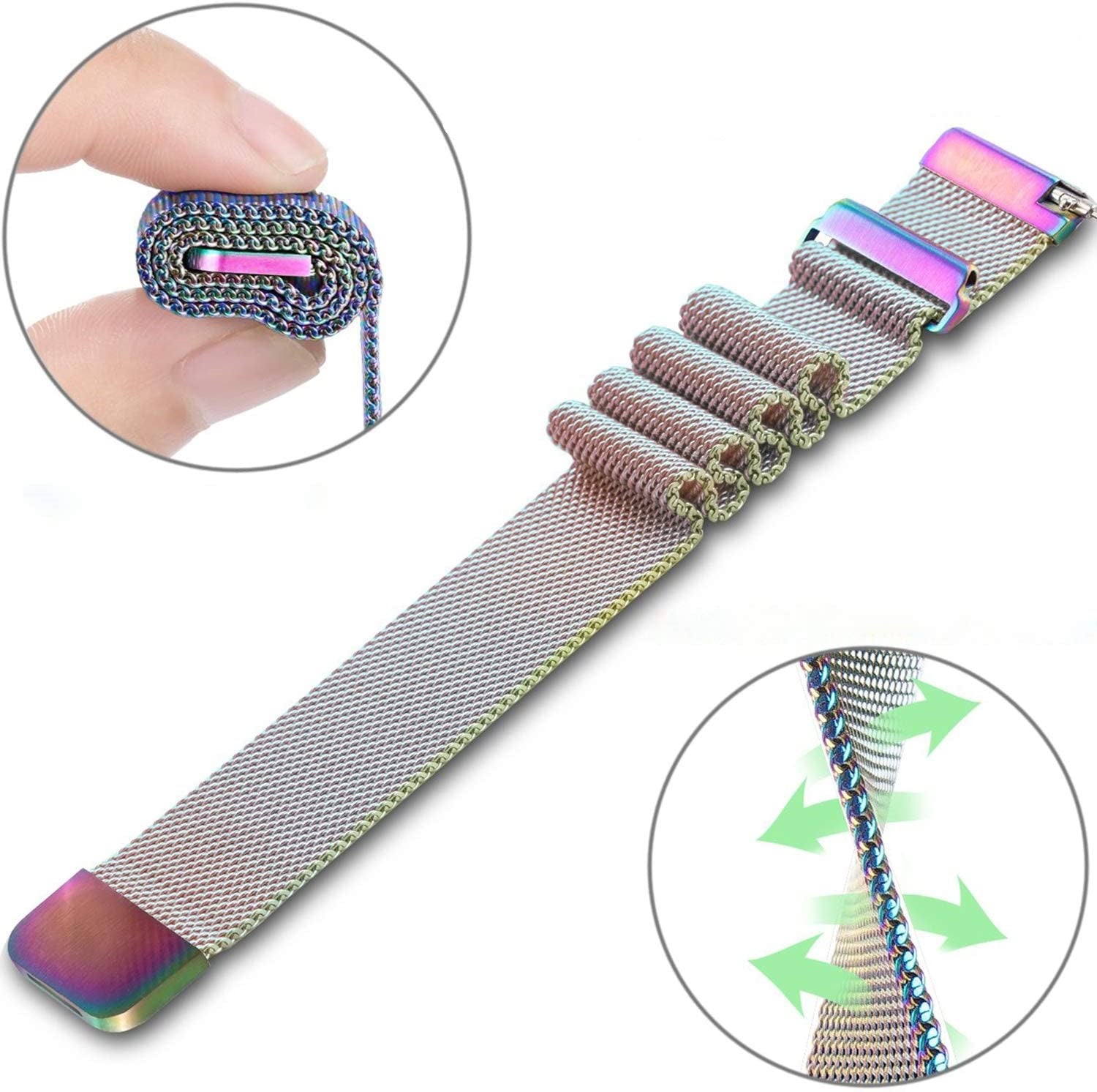 Garmin Vivoactive 6 Milanese Strap (Pearlescent)