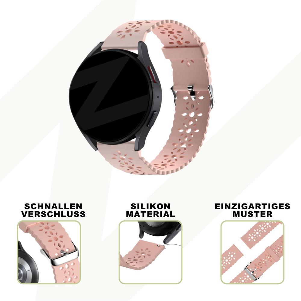 Bandz Coros Pace 2 Patterned Silicone Strap (Pink)
