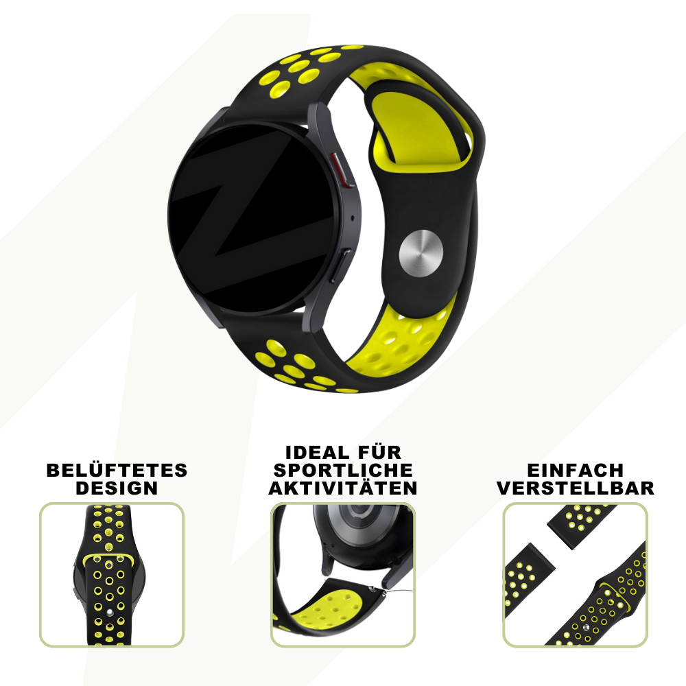 Bandz Coros Pace 2 Sport Strap 'Deluxe' (Black/Yellow)