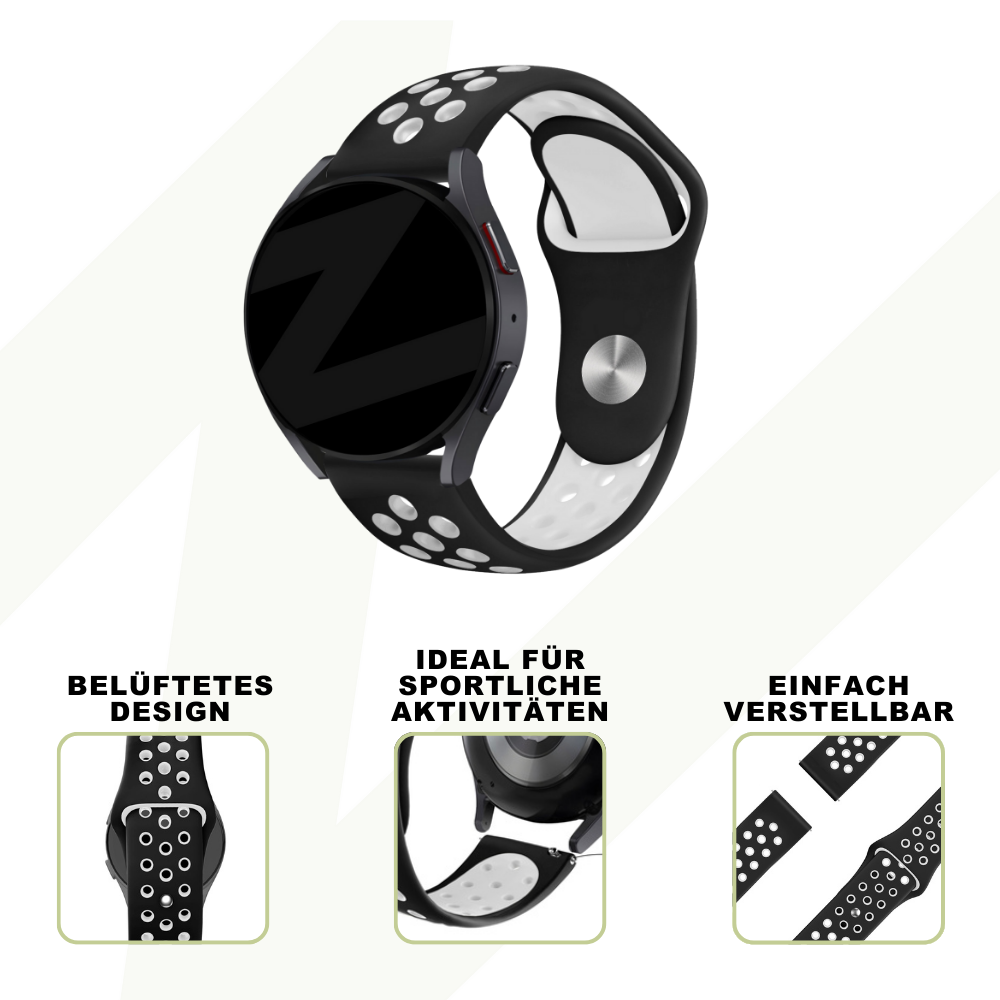Bandz Coros Pace 2 Sport Strap 'Deluxe' (Black/White)