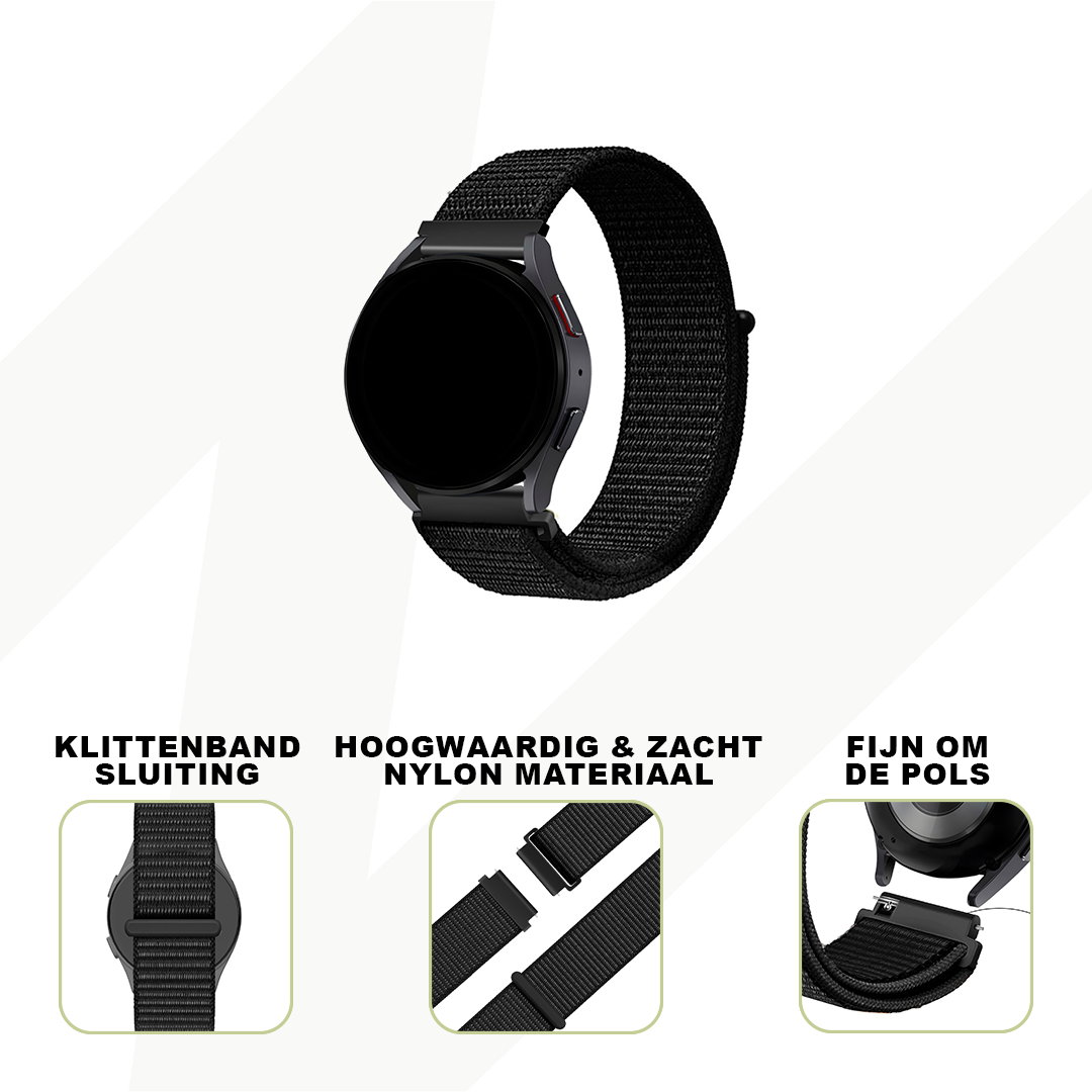 Bandz Garmin Vivoactive 3 Nylon Loop Strap (Black)