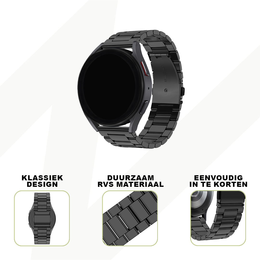 Bandz Garmin Approach S44 Steel Strap 'Classic' (Black)