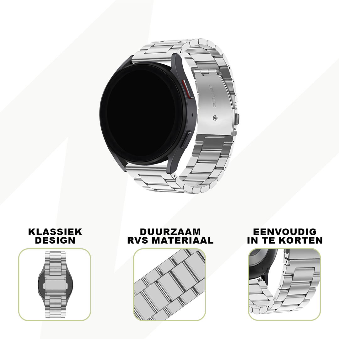 Bandz Garmin Vivoactive 3 Steel Strap 'Classic' (Silver)