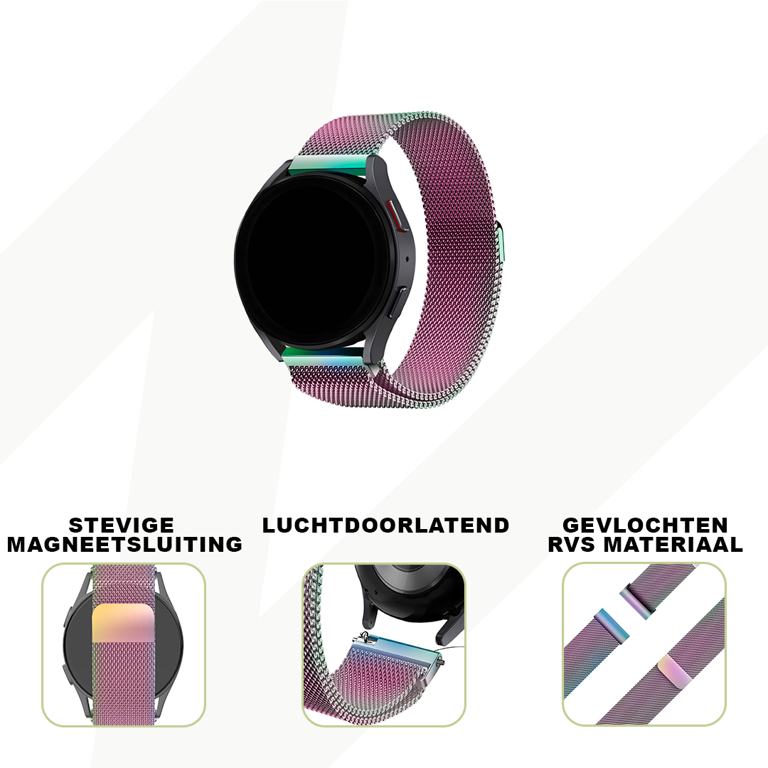 Bandz Garmin Vivoactive 3 Milanese Loop Strap (Rainbow)