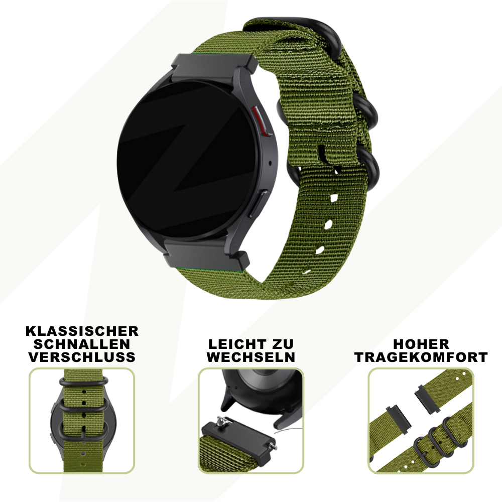Bandz Suunto Vertical Nylon Strap with Buckle (Green)