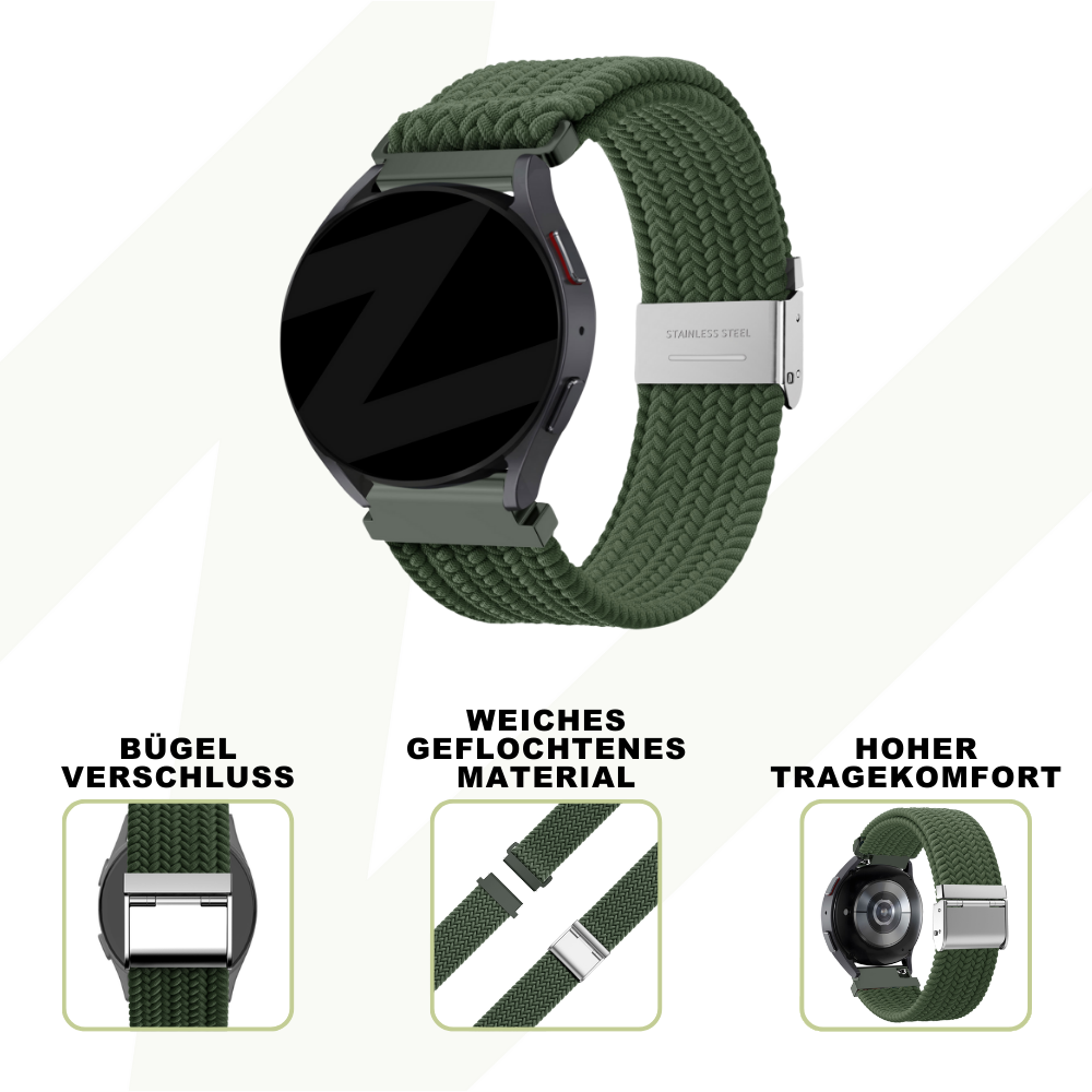 Bandz Suunto Vertical Woven Nylon Strap (Olive Green)