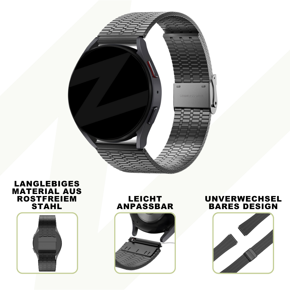 Bandz Suunto Vertical Adjustable Steel Strap (Black)