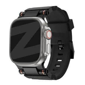 Bandz Apple Watch Silicone Strap 'Explorer' (Black with Black)