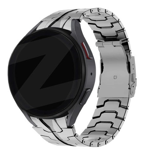 Bandz Samsung Galaxy Watch 4 40mm Steel Strap 'Iron' (Silver)