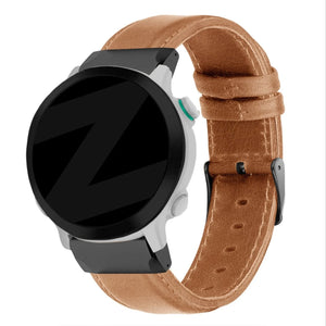 Bandz Garmin Forerunner 965 Leather Strap (Brown)