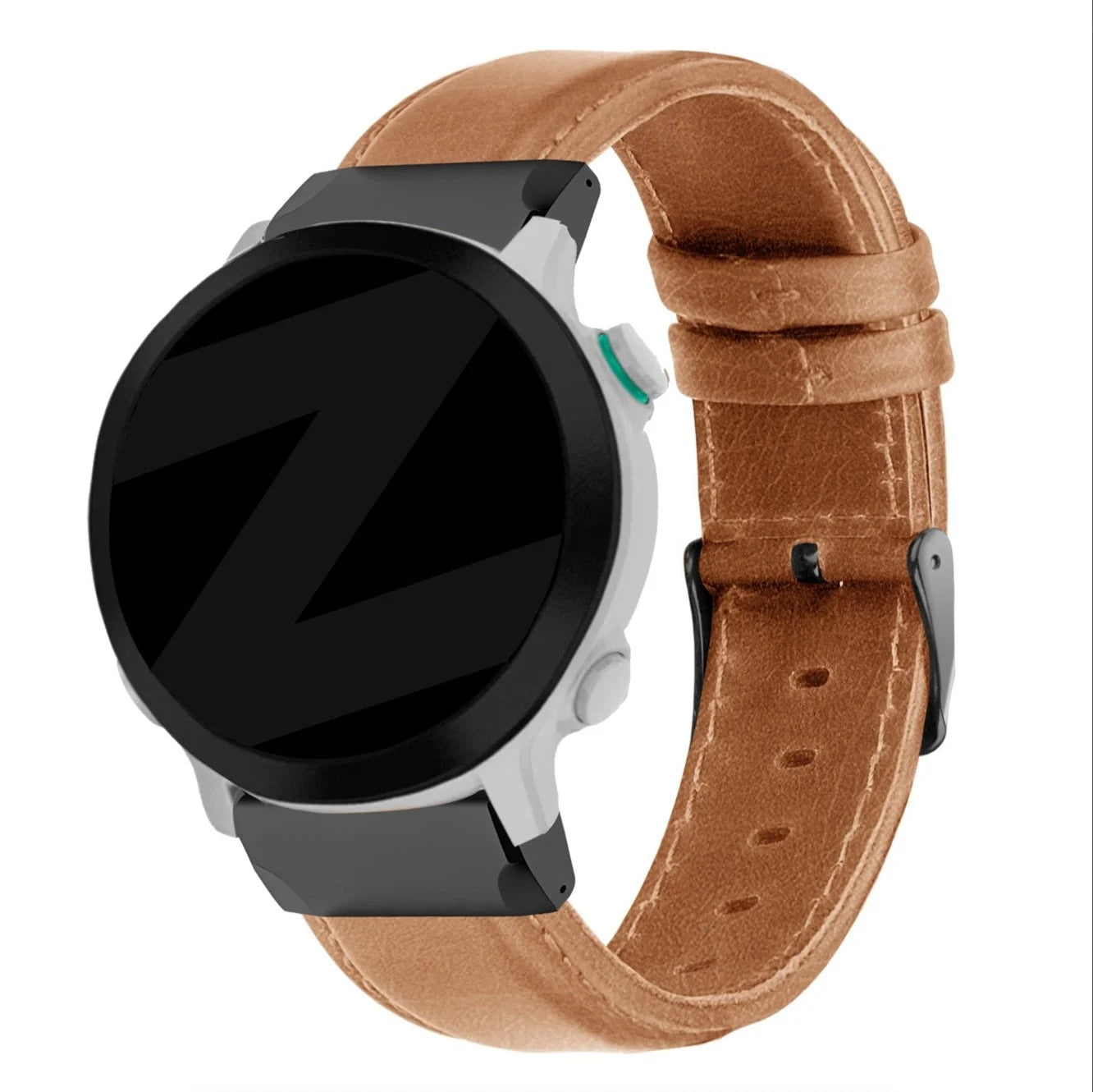 Bandz Garmin Forerunner 955 Leather Strap (Brown)