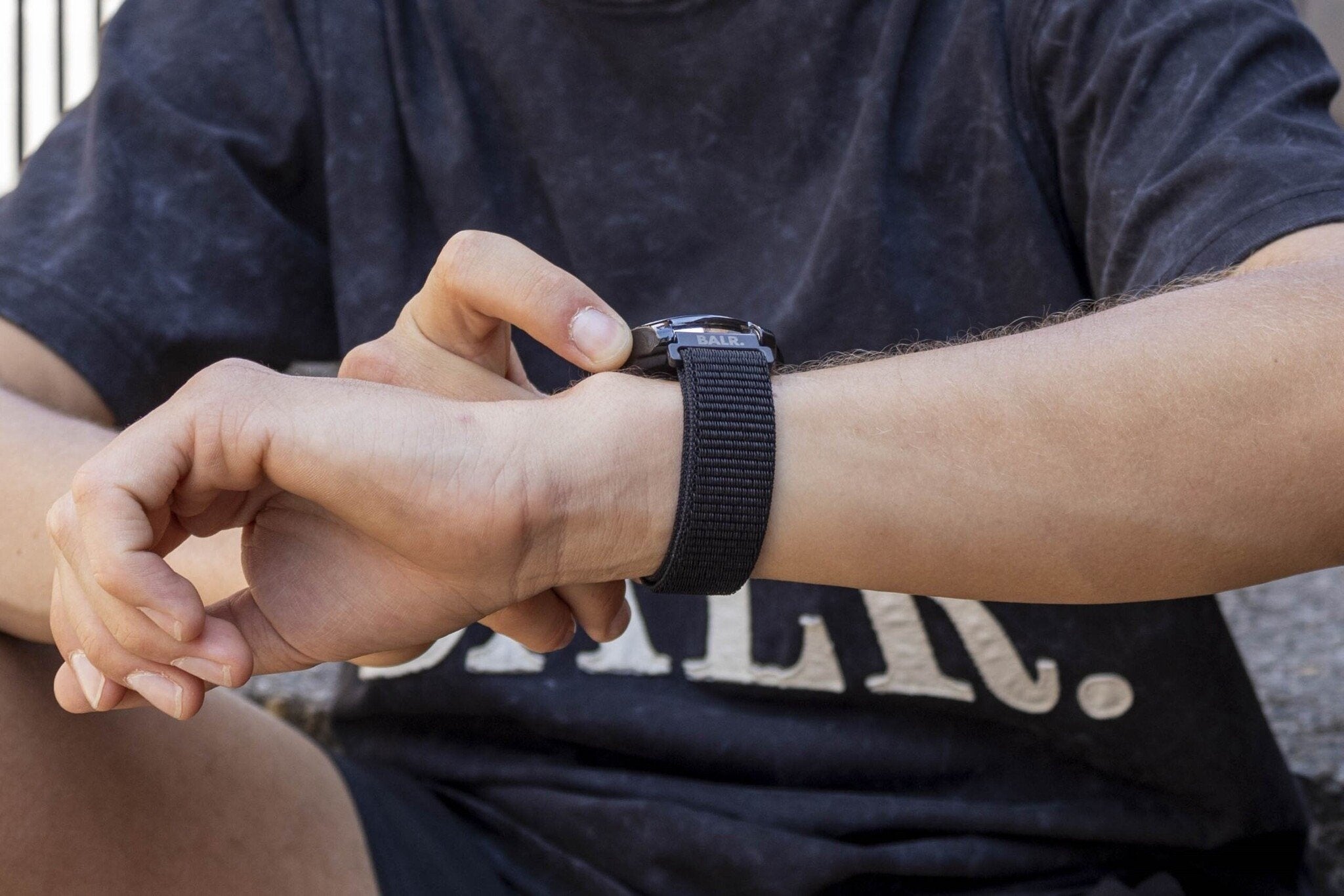 BALR Polar Grit X Pro Nylon Strap (Black)