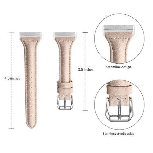 Slim Leather Strap, beige