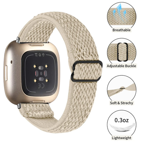 Fitbit Sense 2 Elastic Strap (Beige)