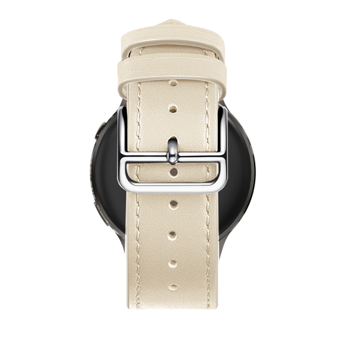 Bandz Garmin Forerunner 255s Leather Strap 'Deluxe' (Beige)
