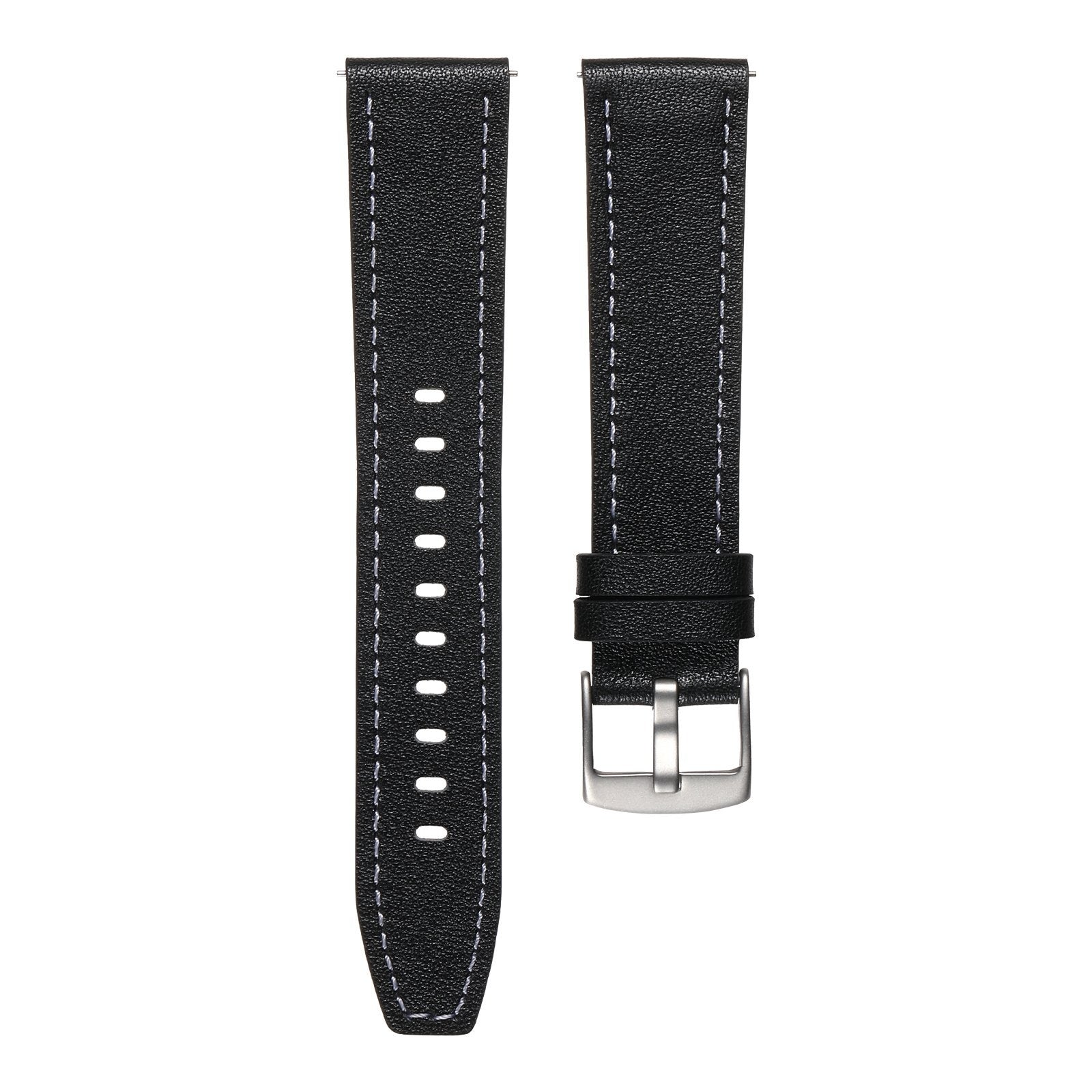 Huawei Watch GT 2 - 42mm 'One Push' Leather Strap (Black)